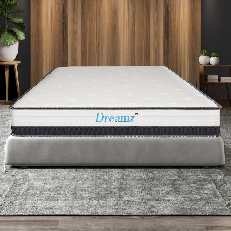 Dreamz Bedding Mattress Spring King Single Premium Bed Top Foam Medium Soft 21CM