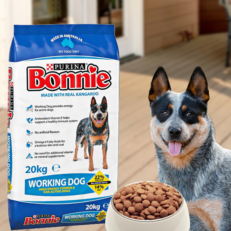 Bonnie Adult Working Dog Dry Food Active Large Breeds Real Kangaroo 20kg