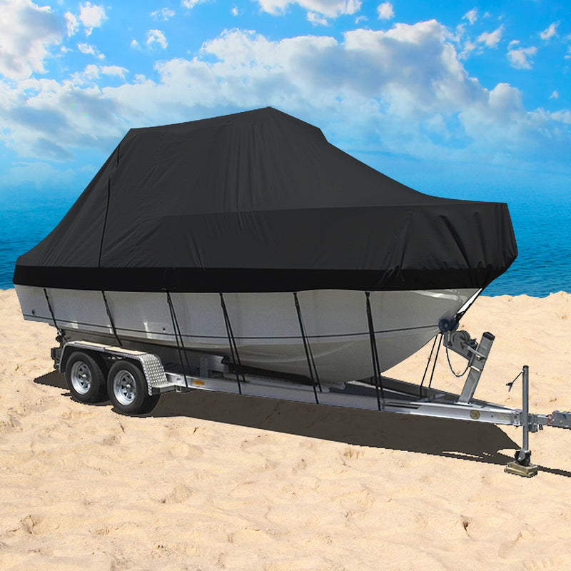 Boat Cover 17-19 FT Trailerable Weatherproof 600D Jumbo Marine Heavy Duty