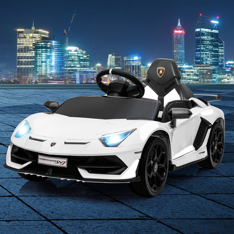 Kids Ride On Car Lamborghini SVJ Licensed Electric Dual Motor Toy Remote Control