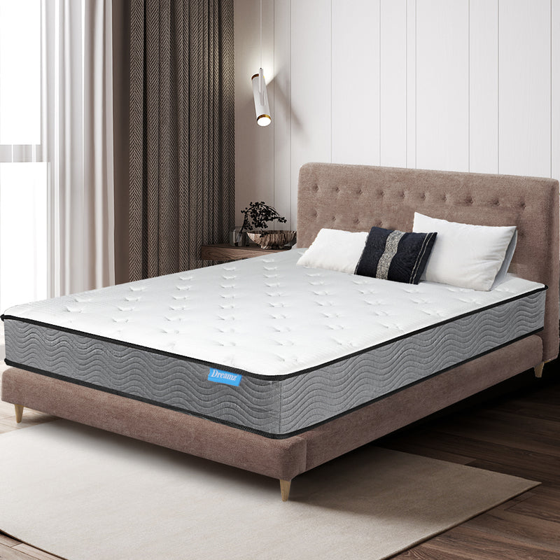 Dreamz Spring Mattress Pocket Bed Top Coil Sleep Foam Extra Firm King 23CM