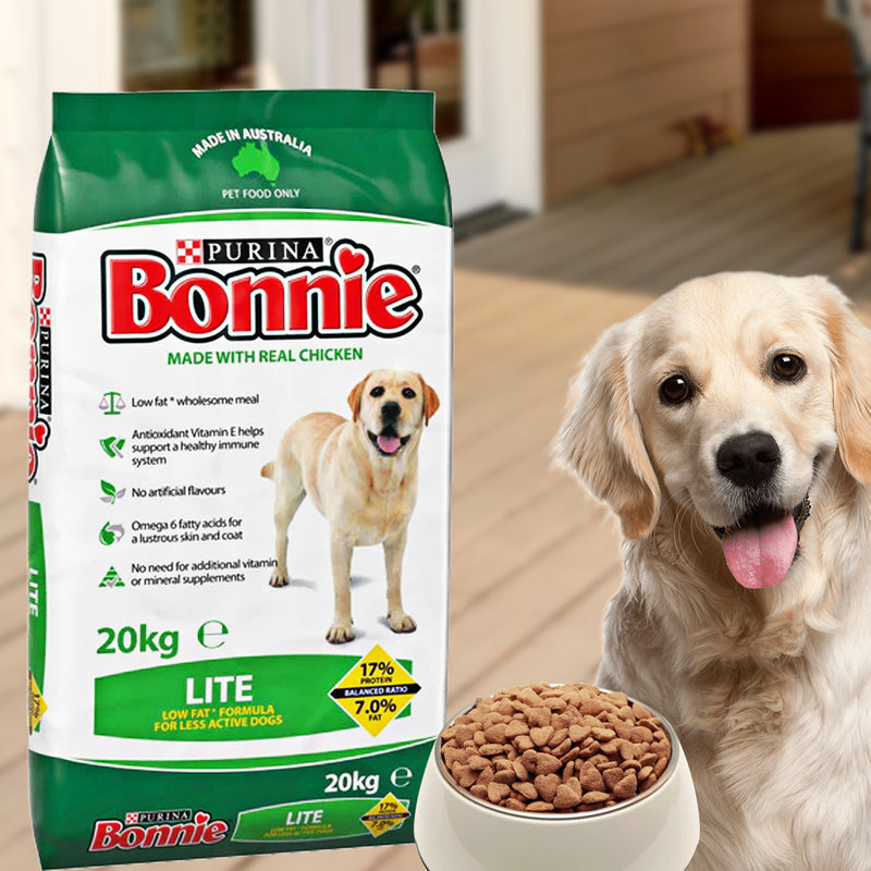 Bonnie Adult All Breed Real Chicken For Less Active Overweight Dry Dog Food 20kg