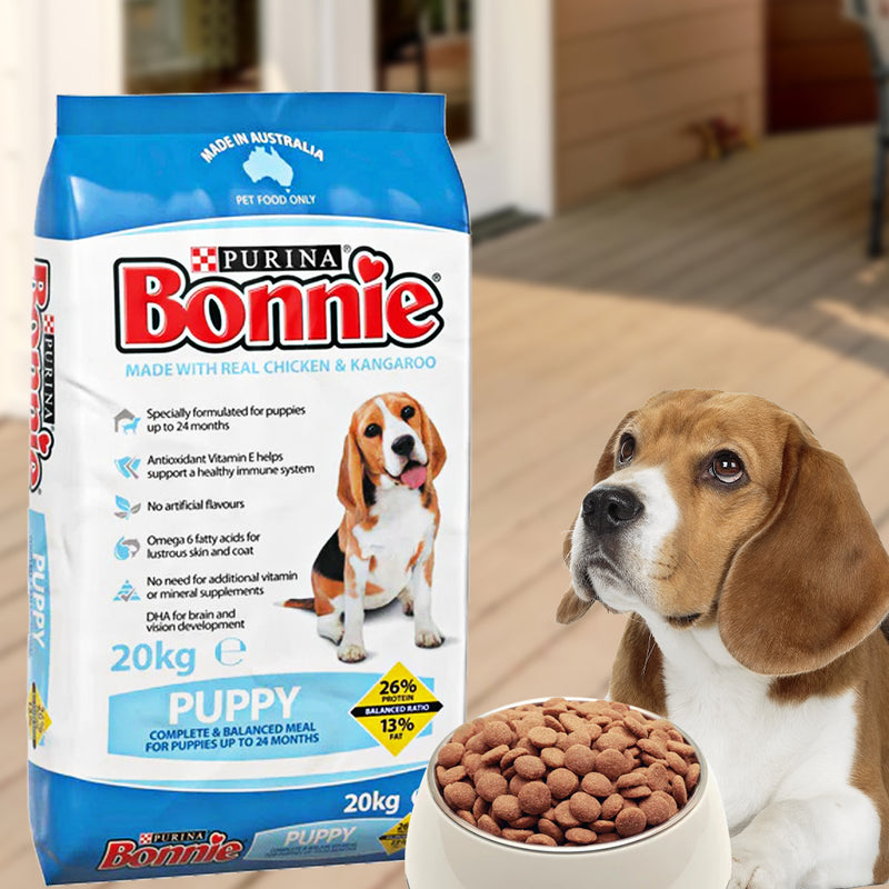 Bonnie Puppy Up To 24 Months With Real Chicken And Kangaro Dry Dog Food 20kg