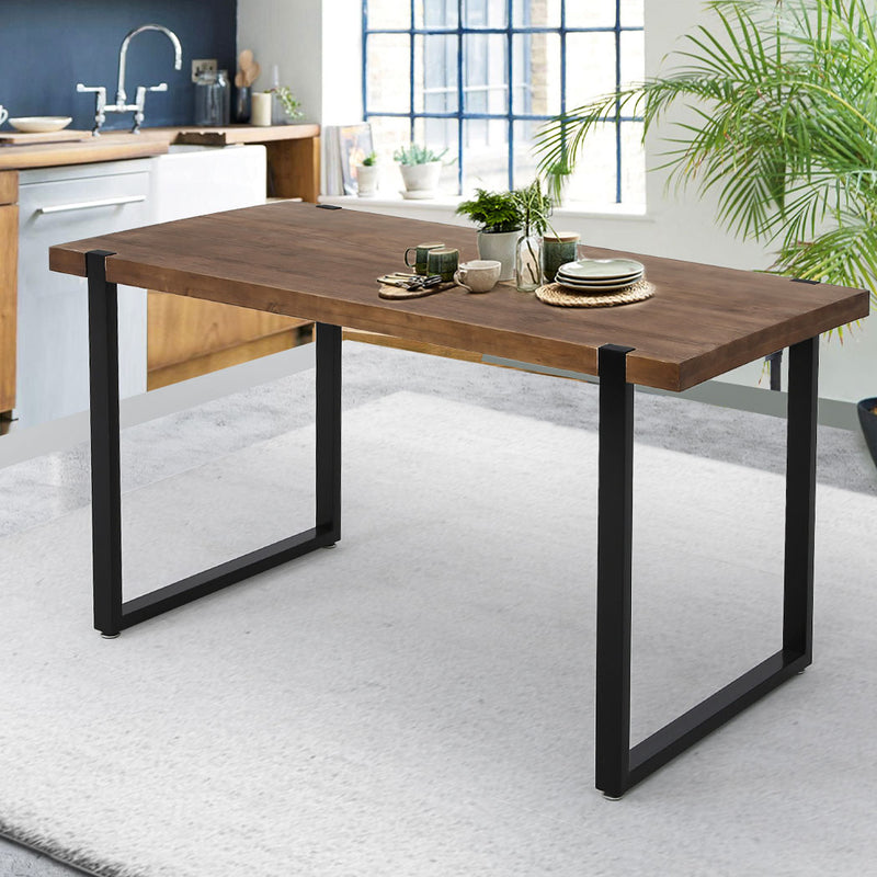 Levede Dining Table Industrial Wooden Metal Kitchen Tables Cafe Restaurant 140cm