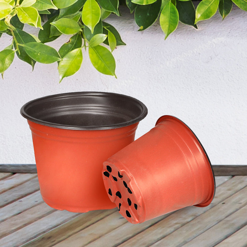 Lambu 100X Plastic Plant Pots Flowers Garden Nursery Seeding Growing Container