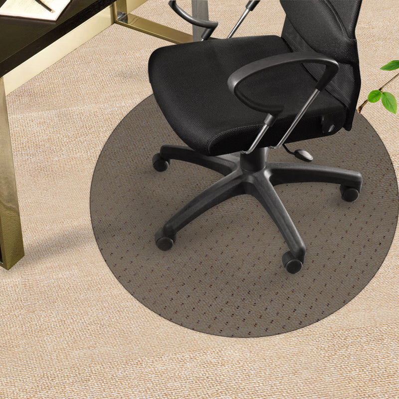 Marlow Chair Mat Round Carpet Protectors PVC Home Office Computer Mats Black