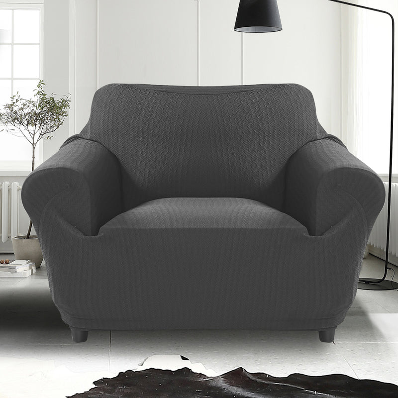 Sofa Cover Slipcover Protector Couch Covers 1-Seater Dark Grey