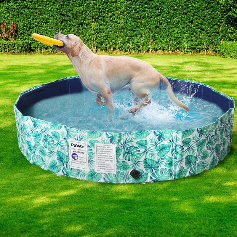 PaWz 120cm Pet Dog Swimming Pool Cat Portable BathTub Kid Shower Washing Folding