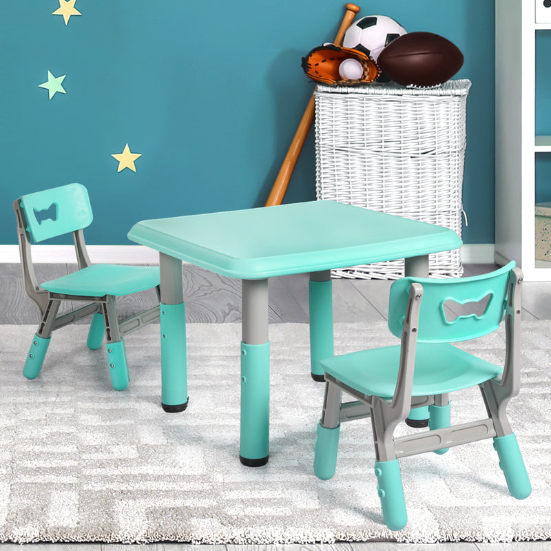 BoPeep Kids Table and Chairs Children Furniture Toys Play Study Desk Set Green