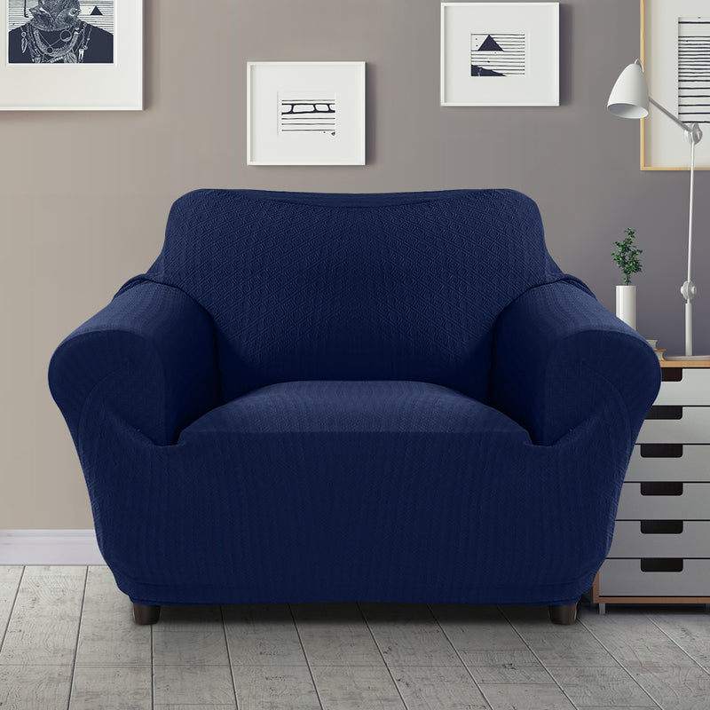 Sofa Cover Slipcover Protector Couch Covers 1-Seater Navy