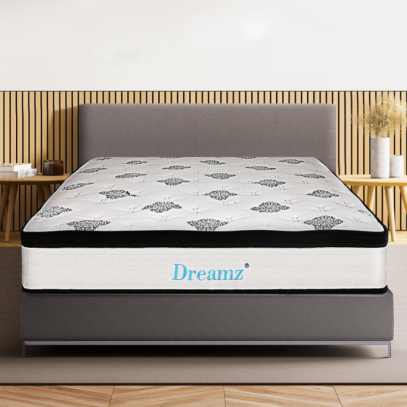 Dreamz Bedding Mattress Spring Single Size Premium Bed Top Foam Medium Soft 30CM