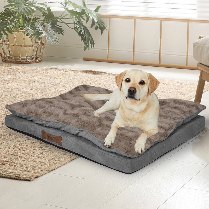 PaWz Dog Calming Bed Pet Cat Removable Cover Washable Orthopedic Memory Foam M