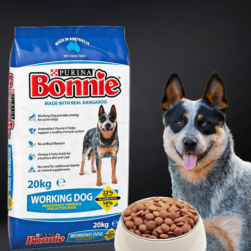 Bonnie Adult Working Dog Dry Food Active Large Breeds Real Kangaroo 20kg