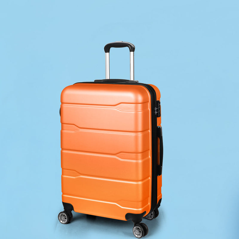 Slimbridge 20" Expandable Luggage Travel Suitcase Trolley Case Hard Set Orange