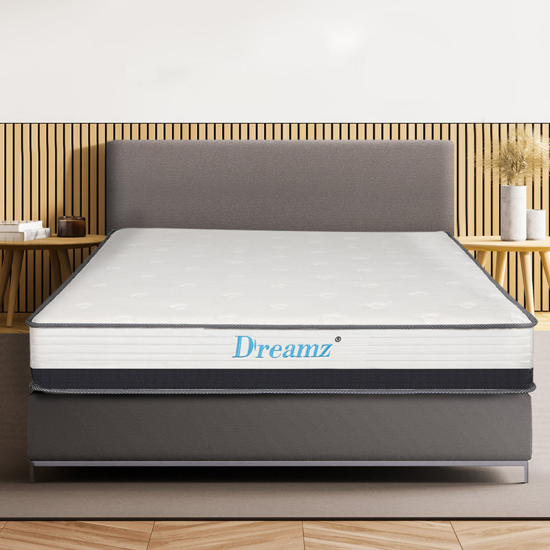 Dreamz Bedding Mattress Spring King Size Premium Bed Top Foam Medium Soft 21CM