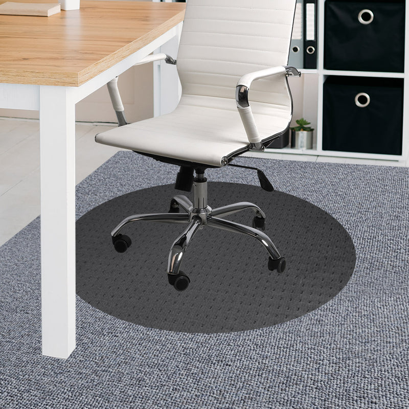 Marlow Chair Mat Round Carpet Protectors PVC Home Office Computer Mats Black