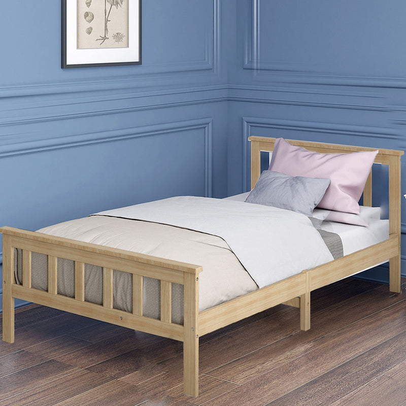 Levede Wooden Bed Frame King Single Size Mattress Base Solid Pine Wood Natural