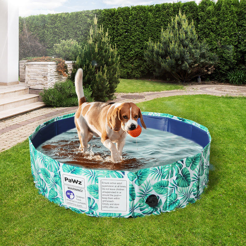 PaWz 100cm Pet Dog Swimming Pool Cat Portable BathTub Kid Shower Washing Folding