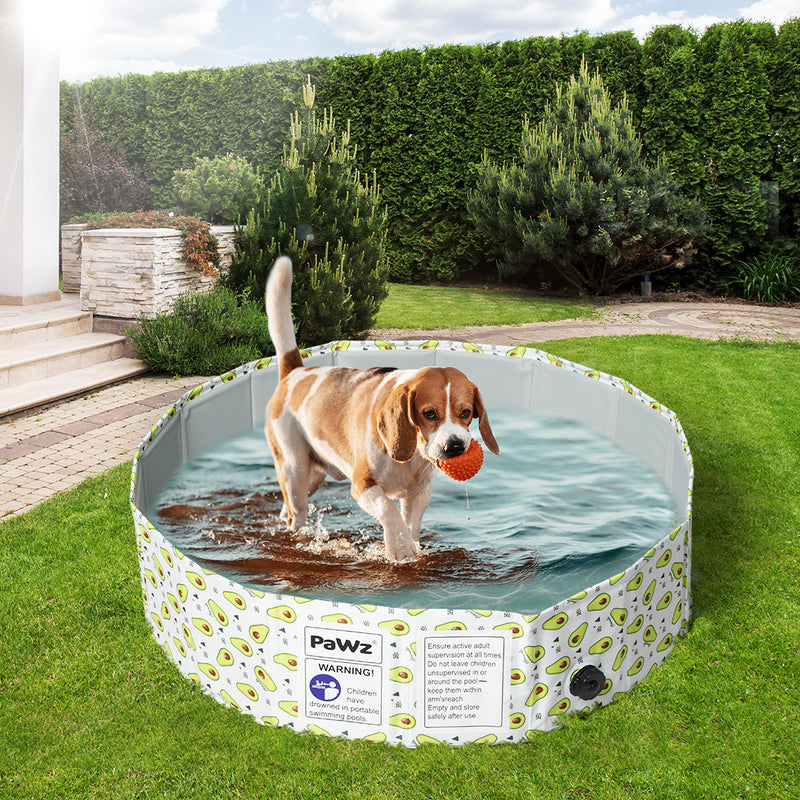 PaWz 100cm Portable Pet Swimming Pool Kids Dog Washing Bathtub Outdoor Foldable