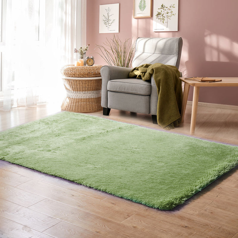 Designer Soft Shag Shaggy Floor Confetti Rug Carpet Home Decor 120x160cm Green