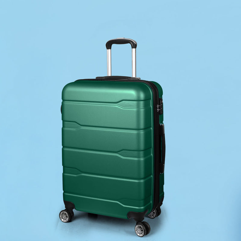 Slimbridge 20" Expandable Luggage Travel Suitcase Trolley Case Hard Set Green