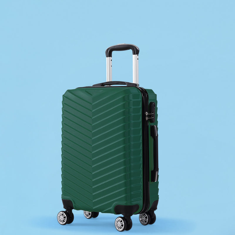 Slimbridge 24" Luggage Suitcase Trolley Travel Packing Lock Hard Shell Green