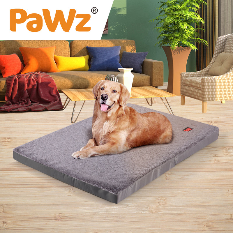 PaWz Pet Bed Foldable Dog Puppy Beds Cushion Pad Pads Soft Plush Black M