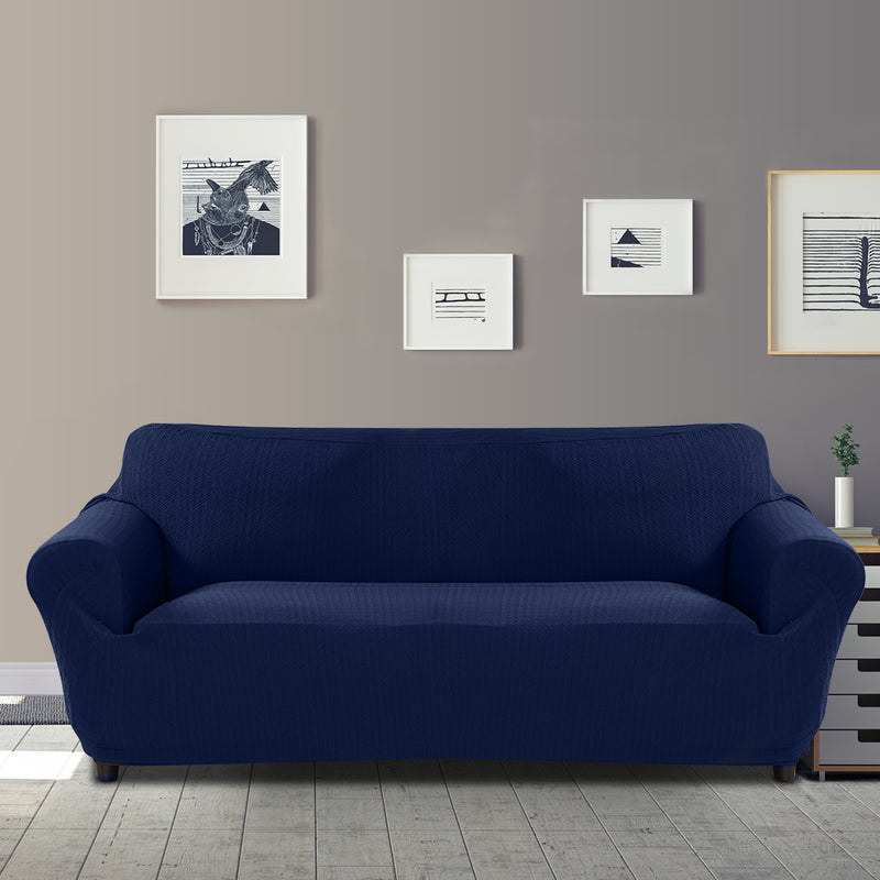 Sofa Cover Slipcover Protector Couch Covers 4-Seater Navy