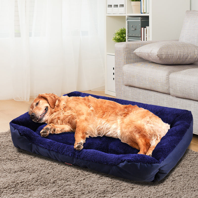 PaWz Pet Bed Mattress Dog Cat Pad Mat Cushion Soft Winter Warm 2X Large Blue