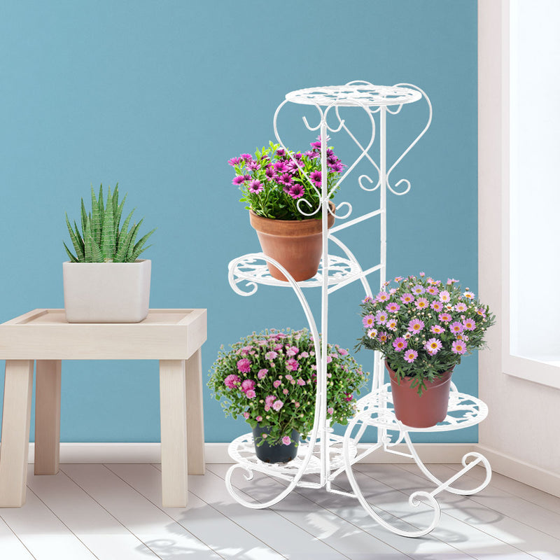 Levede Plant Stand Outdoor Indoor Metal Flower Pots Rack Corner Planter Shelf