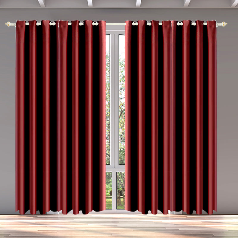 2x Blockout Curtains Panels Blackout 3 Layers Eyelet Room Darkening  300x230cm