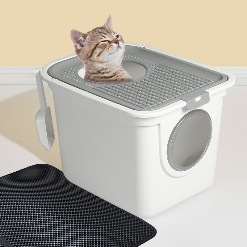 PaWz Cat Litter Box Furniture Fully Enclosed Cabinet Toilet Basin Bonus Shovel