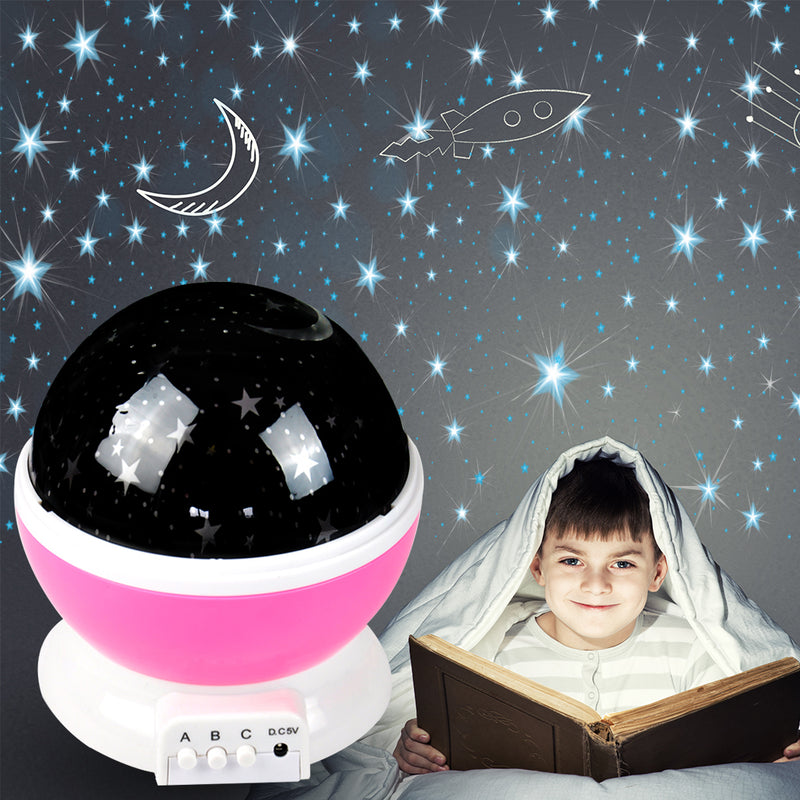 LED Night Star Sky Projector Light Lamp Rotating Starry Baby Room Kids Gift