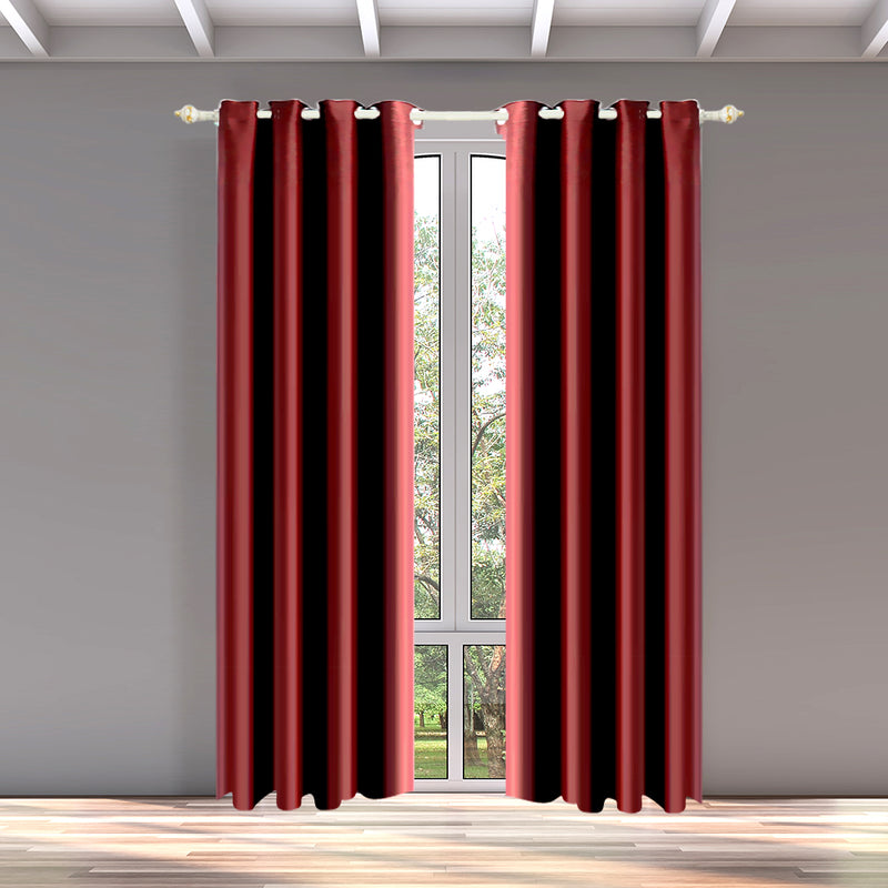 2x Blockout Curtains Panels Blackout 3 Layers Eyelet Room Darkening  140x230cm