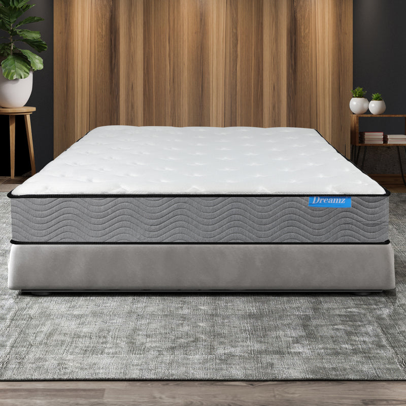 Dreamz Spring Mattress Pocket Bed Top Coil Sleep Foam Extra Firm King 23CM