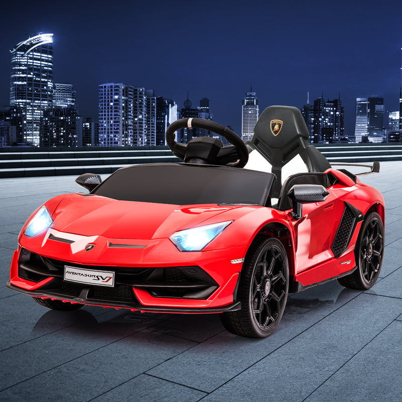 Kids Ride On Car Lamborghini SVJ Licensed Electric Dual Motor Toy Remote Control