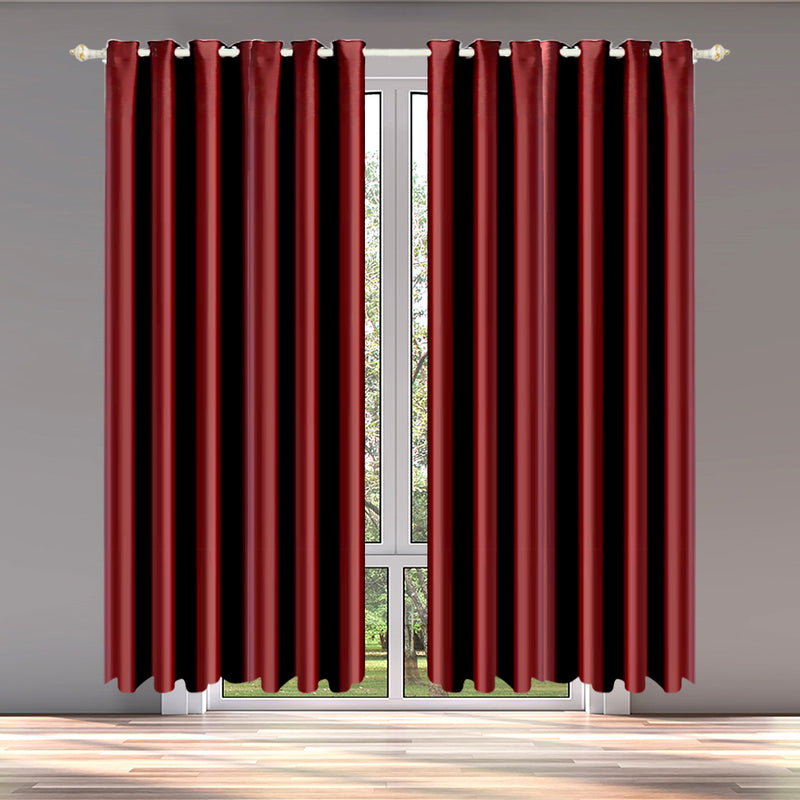 2x Blockout Curtains Panels Blackout 3 Layers Eyelet Room Darkening  240x230cm