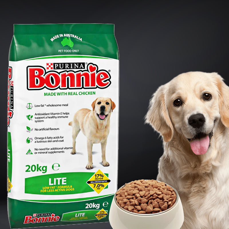 Bonnie Adult All Breed Real Chicken For Less Active Overweight Dry Dog Food 20kg