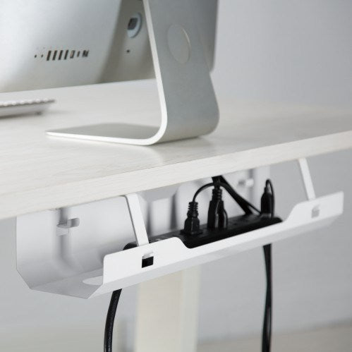 Brateck Under-Desk Cable Management Tray - Dimensions:600x135x108mm - White