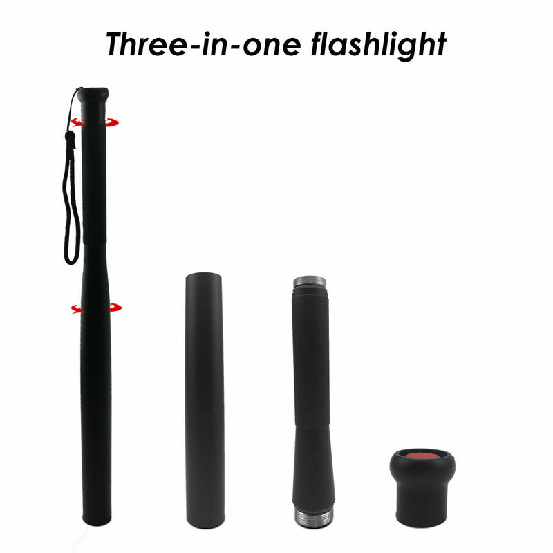 41cm Baseball Bat LED Flashlight Bright Baton Torch Emergency Security Tool