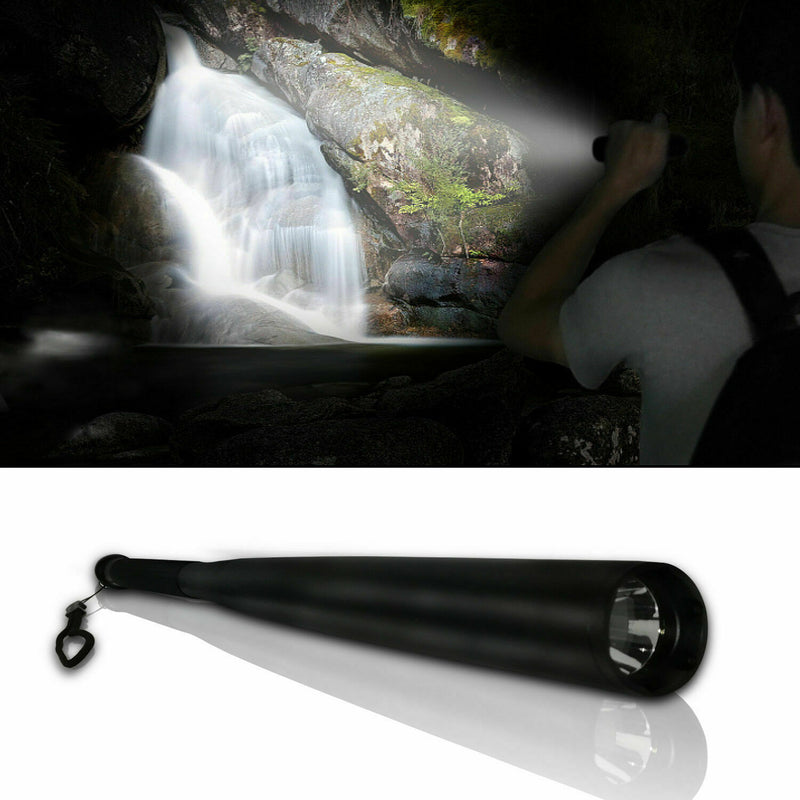 49cm Baseball Bat LED Flashlight Bright Baton Torch Emergency Security Tool