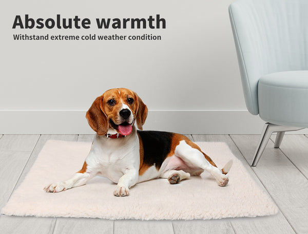 PaWz Pet Bed Dog Beds Bedding Heated Pet Bed Soft Mattress Cushion Pillow Mat L