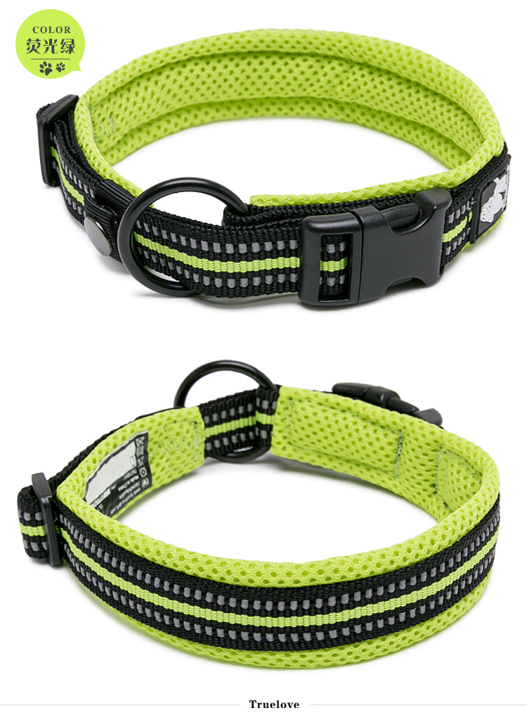 Heavy Duty Reflective Collar Neon Yellow M